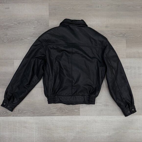 Black Genuine Leather Jacket - Picture 9 of 9